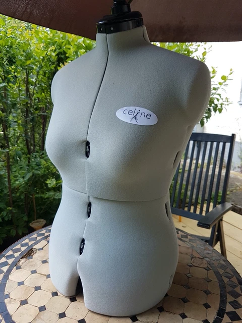 CELINE Verstellbare SCHNEIDERBÜSTE M (Gr.42-48) Rollbar SCHNEIDERPUPPE NEUWERTIG