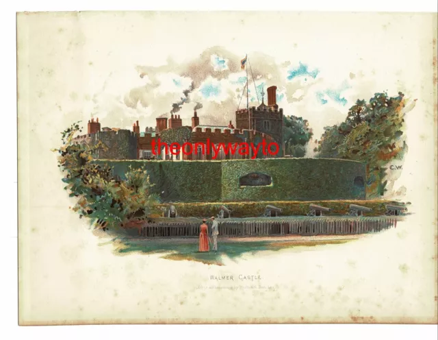 Walmer Castle, Nr Deal, Kent, Book Illustration (Print), c1895