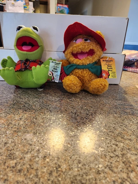 Muppet Babies McDonalds Plush Toy Vintage 1988 Baby Fozzie Bear and Baby Kermit
