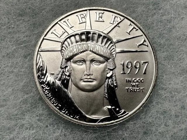 1997 American Eagle 1/2 oz Platinum Reverse Frosted $50 Coin Statue of Liberty