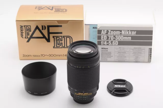 [Almost MINT / Box , Hood ] Nikon AF Nikkor 70-300mm F4-5.6 D ED Zoom Lens JAPAN