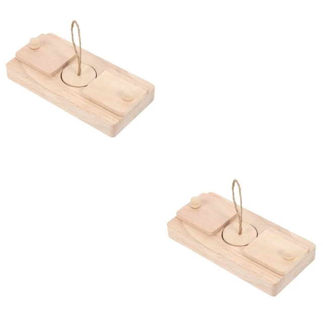 2x Holz Vogel Futtersuche Feeder Hamster Holz Nahrungssuche Spielzeug