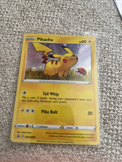 PIKACHU 25TH ANNIVERSARY General Mills Promo Pokémon Card SWSH039 £0.99 - Foto 9