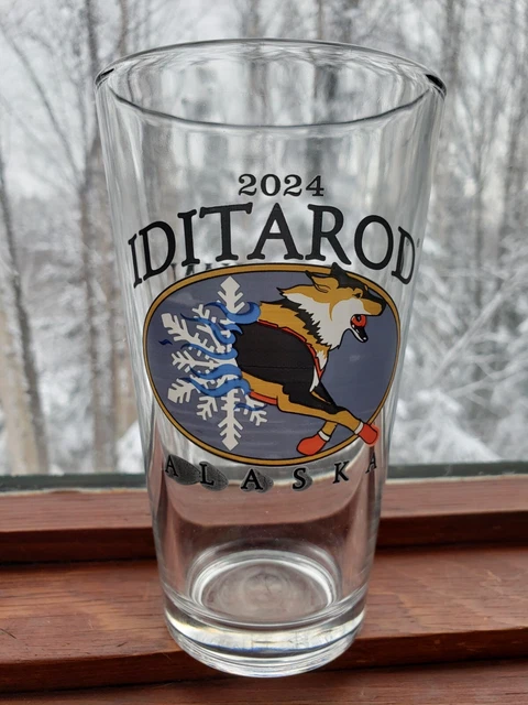  ALASKA'S IDITAROD Sled Dog Race 2024 Collector Glass Alaskan