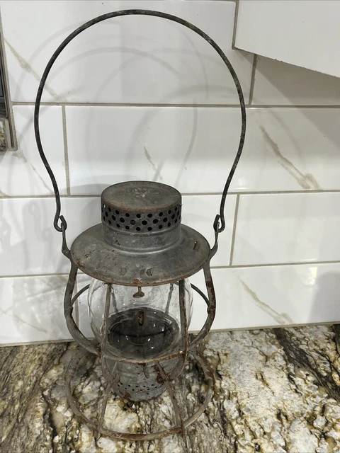 VINTAGE DIETZ #39 Vulcan STEEL CLAD RAILROAD LANTERN New