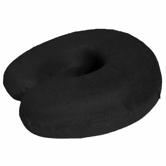 Memory Foam U Shaped Travel Sleep Pillow Head Back Neck Support Cushion Black 3