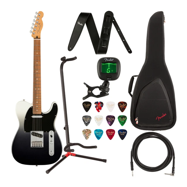 FENDER PLAYER PLUS Telecaster 6 String Electric Guitar Silver Smoke