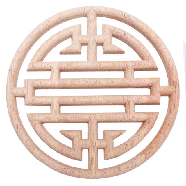 Decalcomania stile europeo vintage legno intagliato applique intaglio legno M6849