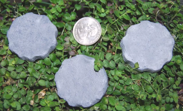 Miniature Fairy Garden Path Accessory Decor Dolhouse -  Set of 3 Stepping Stones