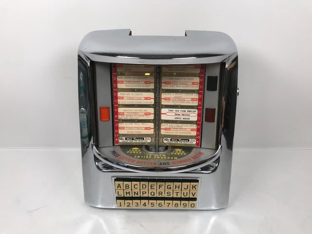 Seeburg V-3WA Wall-O-Matic Remote 200 Select Jukebox Chrome Wallbox (As Is)
