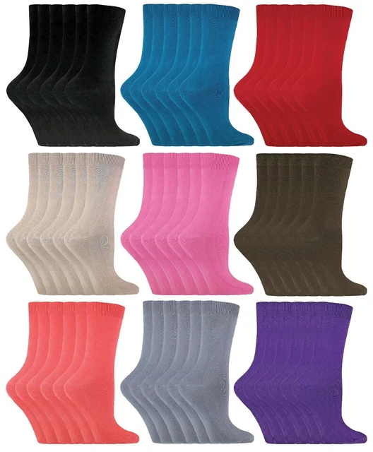 Sock Snob - 6 Paires Femme Courtes Respirant Colorée Couleur Coton Chaussettes