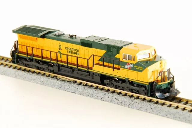 KATO N-Scale #176-3309 GE C44-9W CNW OPERATION LIFESAVER Unnumbered N-Gauge