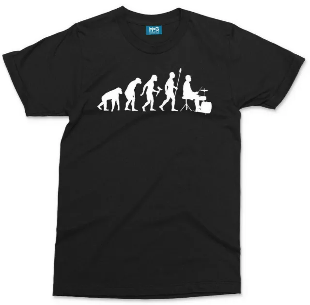 Drumming Evolution T-shirt Rock band Gifts rock and roll Musician Drummer Top