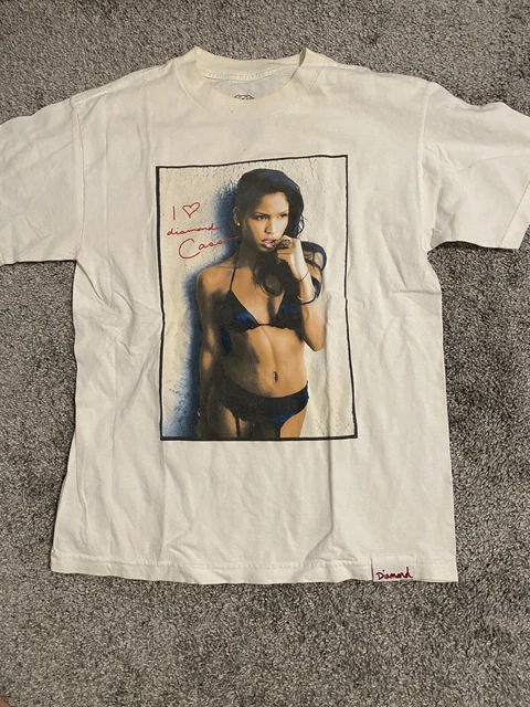 Diamond Supply Co Cassie Black Lingerie t shirt Super Rare medium white Diamond Supply Co Cassie Black Lingerie t shirt Super Rare medium white