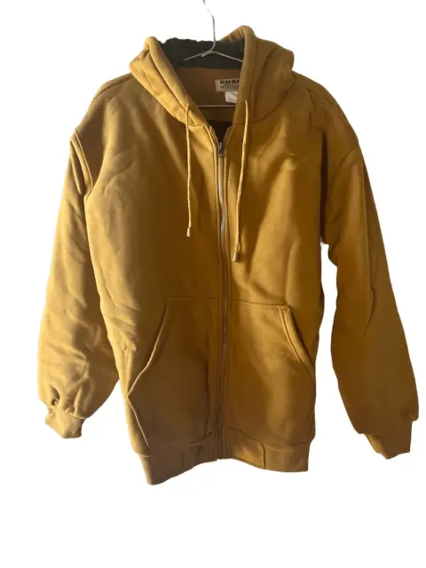 Duke Men’s Ultimate Sweatshirts Sherpa Lined Full Zip Hoodies Jacket Tan Size XX