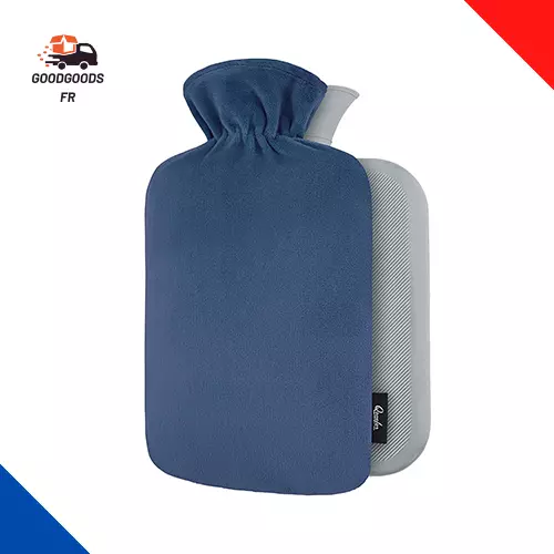 Bouillotte Avec Housse Polaire - Housse Premium Douce Et Molletonnée 1,8 L