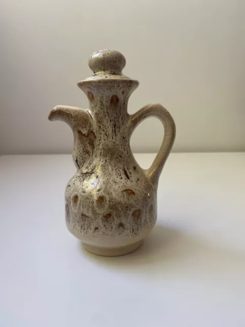 Vintage/Retro Fosters Pottery Brown Honeycomb Glazed Oil/Vinegar Jug