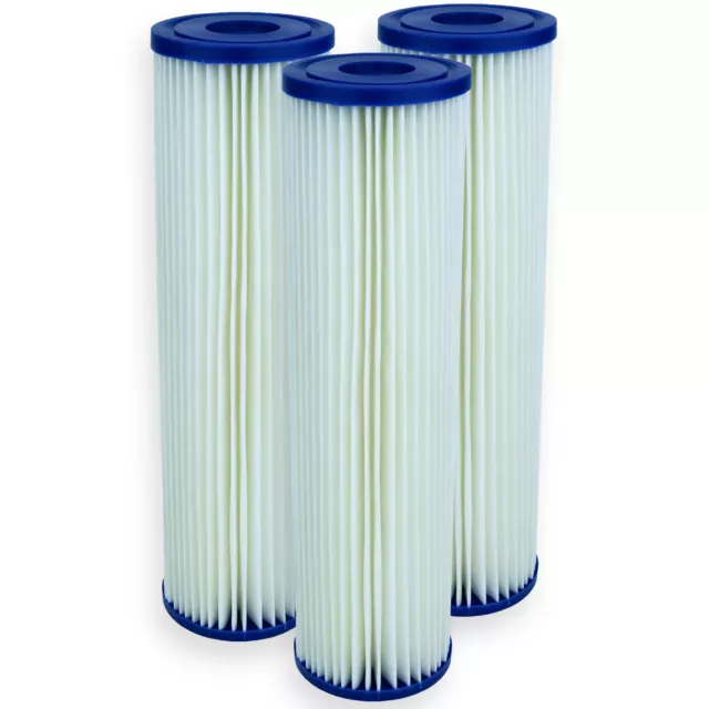 Faltenfilter-3  für 10"(254mm) Filtergehäuse, Sediment Vorfilter 3 Stück