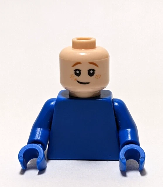 Lego - Minifigure Head - Dual-Sided - Red Eyebrows, Freckles, Smile / Scared