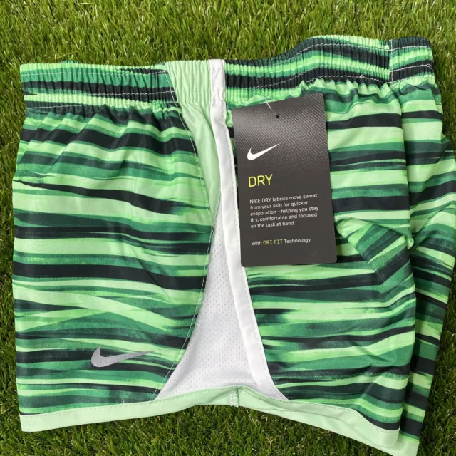 Nike Dri Fit Tempo Shorts Green  Athletic NWT Girls Youth