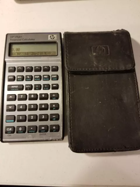 Hewlett Packard HP 17BII+ Financial Calculator w/ Slip Case PARTS OR REPAIR