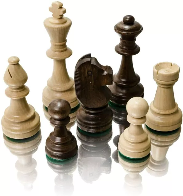 Classic STAUNTON (No.5) Professional Wooden Weighted Chess Figures, Chess Pieces