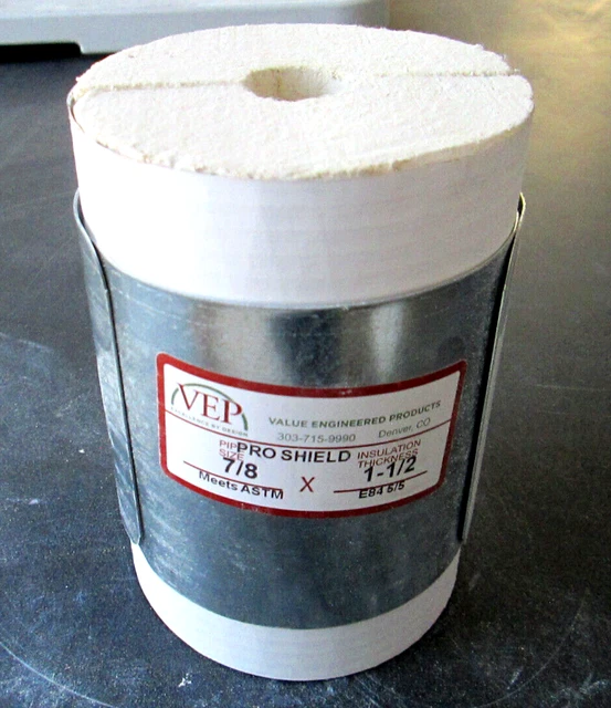 VEP Pro Shield Calcium Silicate Thermal Pipe Insulation Hanger Shields 7/8x1-1/2