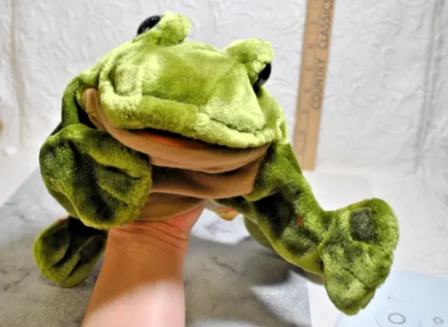 Folkmanis Frog Toad Full Body Hand Puppet  FolkTails 12" Plush Stuffed Animal