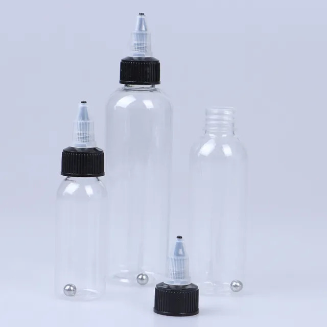 30/60/120ml Recyclable Clear Tattoo Airbrush Ink Pigment Empty Bottles Conta~m' 2