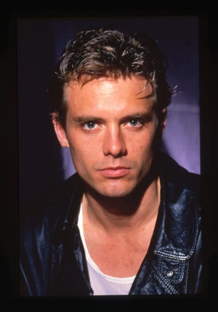 Michael Biehn photo shoot Terminator leather jacket Vintage 35mm Transparency