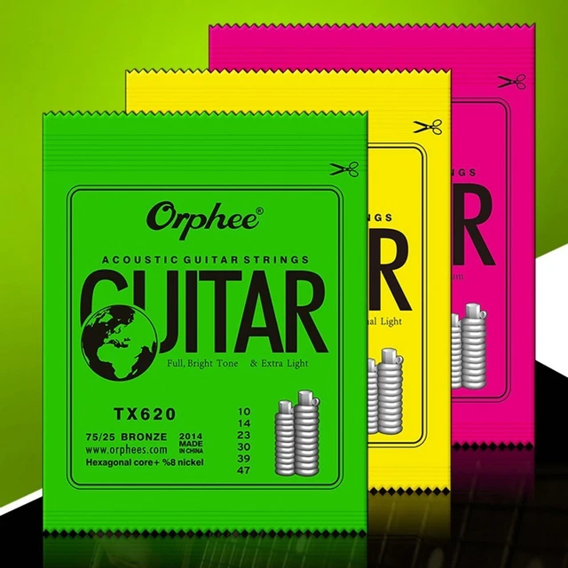 Guitar Strings Acoustic Guitar Hexagonal Carbon Steel & Nickel Alloy New Useful
