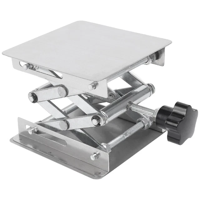 Scientific Lab Jack-100 x 100mm Stainless Steel Lab Stand Table Rack Scissor LH8