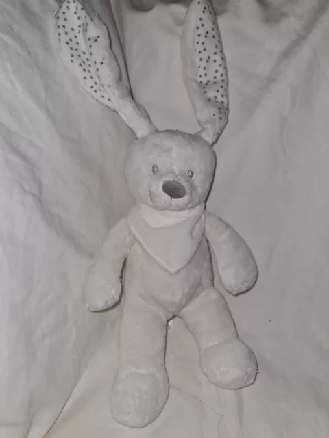 Doudou Vert Baudet Lapin Blanc  Etoiles Grise Argent Neuf