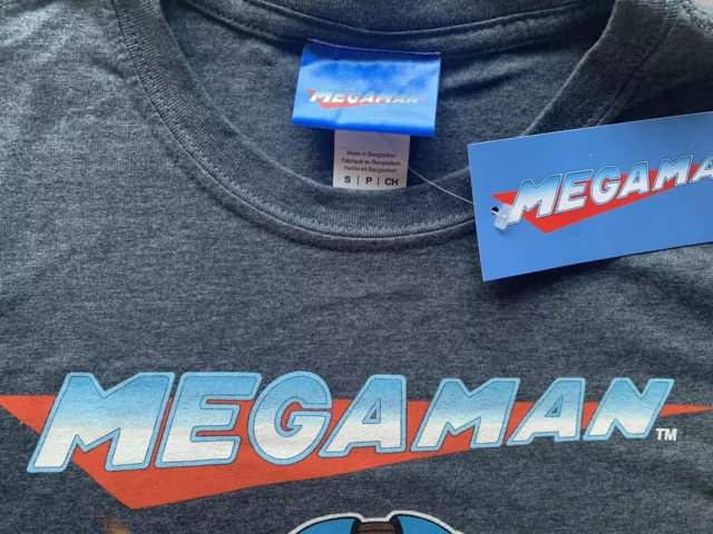 T-shirt Gildan Mega Man Megaman Rockman Robot Capcom Rare Collector Gris Chiné S 3