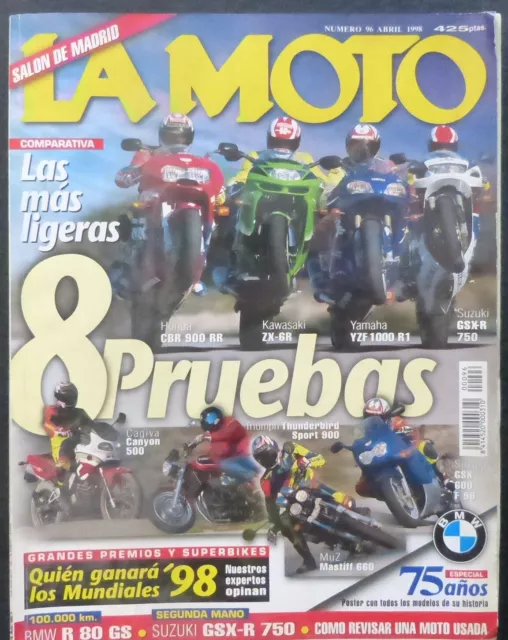 REVISTA La Moto,AÑO 1998,NUMERO 96,8 Pruebas,Honda CBR 900 RR /1
