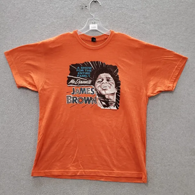 James Brown Men T-Shirt XL Orange Mr Dynamite A Show For The Entire Family Tee