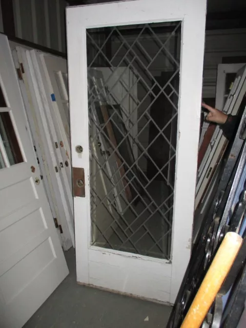 Exterior Bevelled Glass Door With Designs On Glass  We Ship!!!!!!!