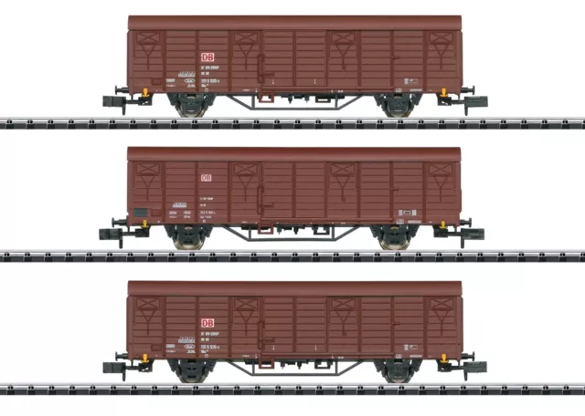 Trix Minitrix 18901 Güterwagen-Set Bauart Gbs 258 der DB 3-teilig #NEU in OVP#