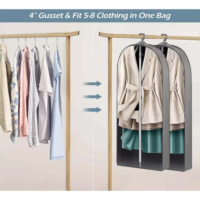 Coat Wardrobe Dust Proof Full Closed Hanging Clothes Garment Bags Protector