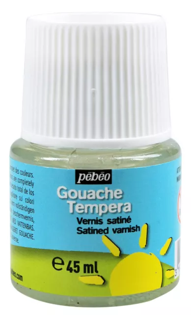 Pebeo Water-based Satin Varnish for Tempera, Gouache, Watercolour 45ml