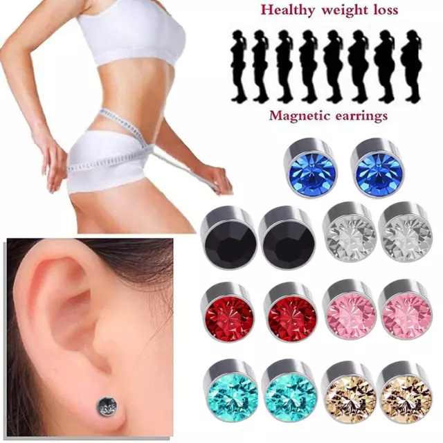 Magnetic Slimming Earrings Weight Loss Ear Stud Non New, Piercing P5A8