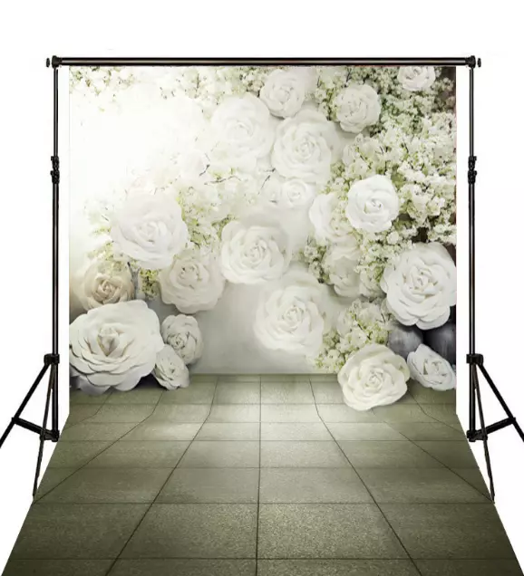 Arrière-plan de photographie 5x7ft 150*210cm theme mur rose blanche