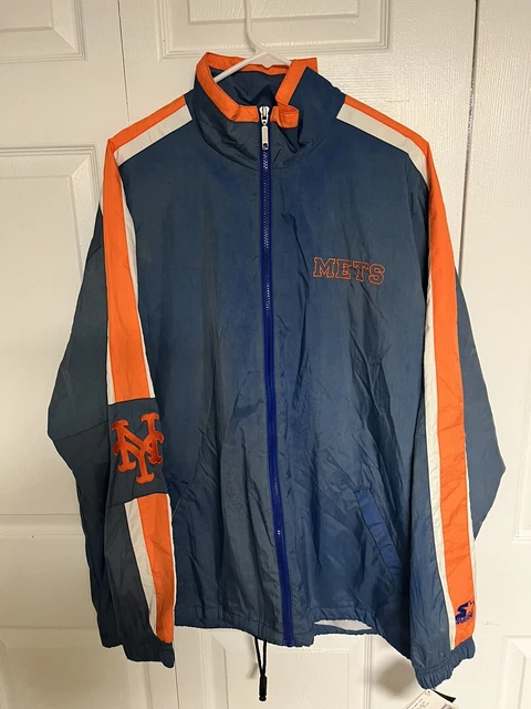 Starter  New York Mets Jacket XL Blue Vintage 90s Embroidered - See Pic And Desc