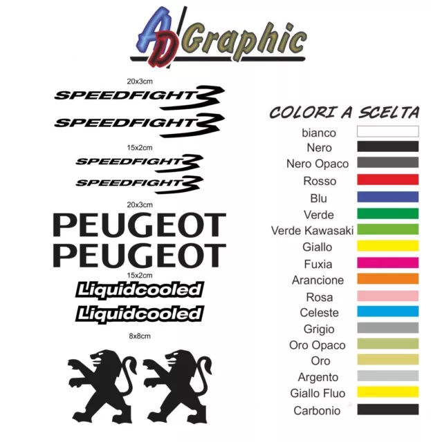 kit adesivi adesivo Stickers decal compatibile peugeot speedfight speed fight t3