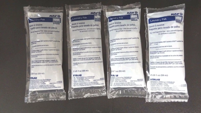 Kay Ecolab Laundry Pak – 120 Packets, Dye & Fragrance Free, 2 Fl Oz Each, Made In USA