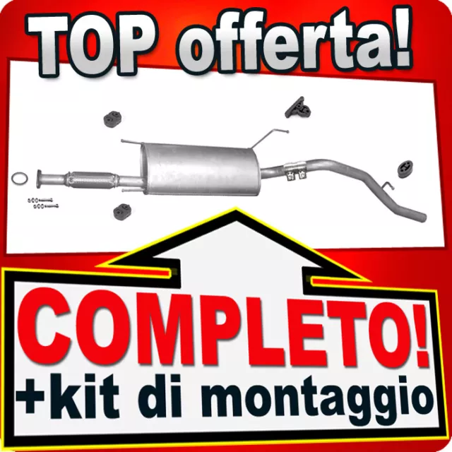 Silenziatore Posteriore per DAIHATSU TERIOS 1.3 83 CV 4WD 1997-2000 Marmitta