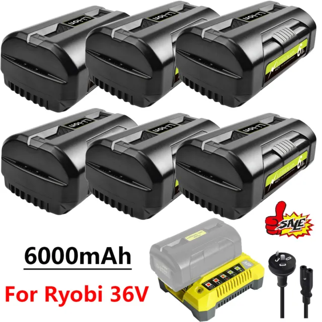 For Ryobi 36V 40V Li-ion Battery 6.0Ah BPL3626 BPL3626D BPL3640 OP4041 BPL3640D
