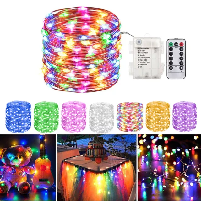 300 LED Fairy String Lights Party Christmas Tree Waterproof Outdoor Home Decor