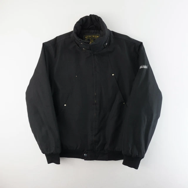 Mens Vintage Woolrich Insulated Cordura Nylon Active Work Jacket - Black Large
