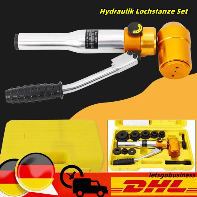 Handhydraulik Lochstanze Blechlocher Set Lochschneider 22,5 mm-60,8 mm DHL